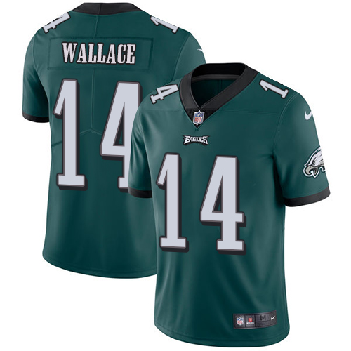 Nike Eagles #14 Mike Wallace Midnight Green Team Color Men's Stitched NFL Vapor Untouchable Limited Jersey